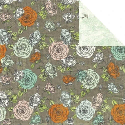 Honey Chai 12x12 Scrapbook Paper Tarragon