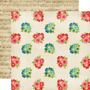 Scrapbooking papier Beautiful Life-Bouquets 12×12