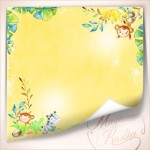 Papier dziecięcy Słodkie Safari 05 - 30x30 - Magiczna Kartka 