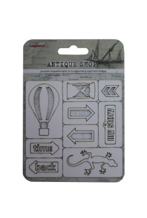 ScrapBerry's - Antique Shop 7.8x7.8 cm zestaw tekturek