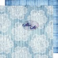 Dwustronny niebieski papier do scrapbookingu Dreams Come True 01 - 15x15 - AltairArt