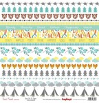 Papier do scrapbookingu Forest Friends - Bear, Fox & Teepee - 30x30 - ScrapBerry's