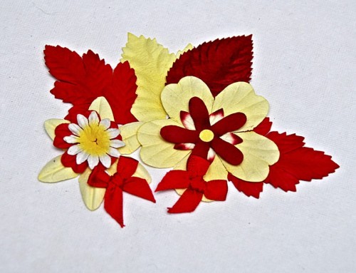 Zestaw kwiatków mini czerwonych Miss Daisy