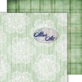 Dreams Come True - papier do scrapbookingu 02 zielony 15x15