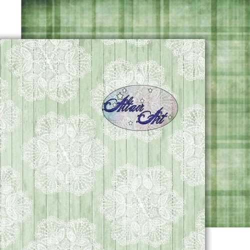 Dreams Come True - papier do scrapbookingu 02 zielony 15x15