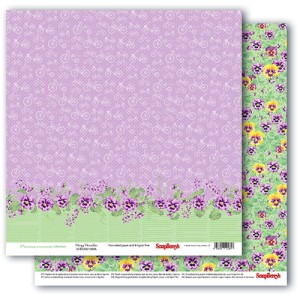 ScrapBerry's -  papier 30x30 Precious Memories, Pansy Paradise