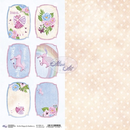 AltairArt - papier do scrapbookingu - On the Wings of a Rainbow 13 - kartka 30x15