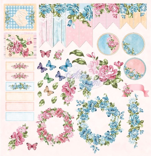 Flower Harmony elementy do wycinania 30x30 - AltairArt