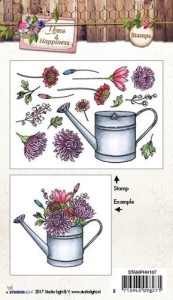 Stamps Basic zestaw stempli silikonowych - kwiaty z konewką