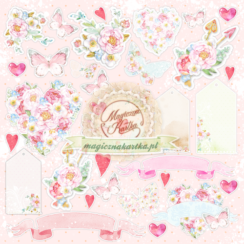 Papier do scrapbookingu Kwiecisty Romans 14 - 30x30 - Magiczna Kartka
