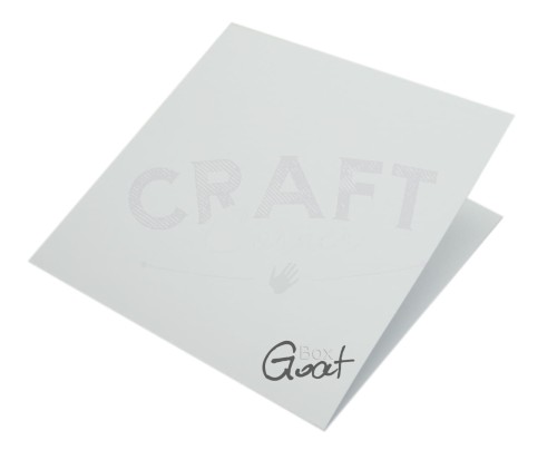 Karta kwadratowa składana biała 15cm