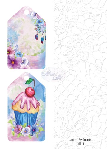 AltairArt - Dwustronny papier do scrapbookingu Ever Dream 14 pasek z tagami