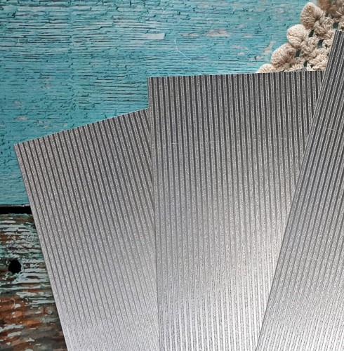 Papier brokatowy srebrny w paski