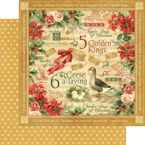 Graphic 45 - Twelve Days of Christmas Collection - Golden Rings