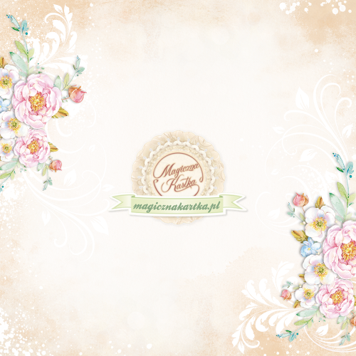 Papier do scrapbookingu Kwiecisty Romans 05 - 30x30 - Magiczna Kartka
