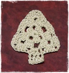 Szydełkowa choinka jasnozielona