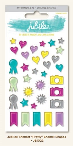 Kształty emaliowe samoprzylepne - 35 szt