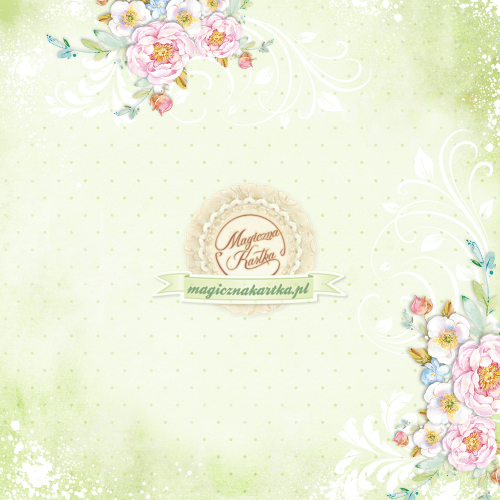 Papier do scrapbookingu Kwiecisty Romans 08 - 30x30 - Magiczna Kartka