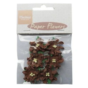 RB2230 Kwiatki papierowe - brązowe