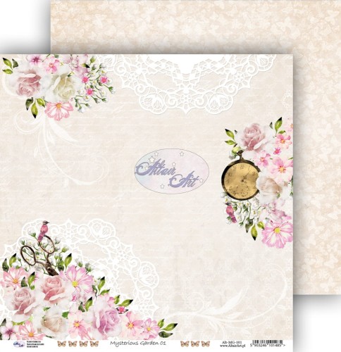 Papier do scrapbookingu Mysterious Garden 01