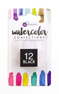 Farbki akwarelowe - 12 Black