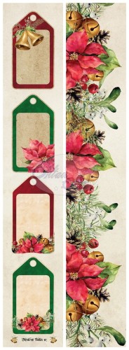 AltairArt - Dwustronny papier do scrapbookingu z tagami Festive Bells 10