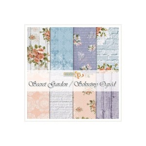 Studio75 - Sekretny ogród ﻿- zestaw 24 papierów do scrapbookingu bloczek 15x15cm