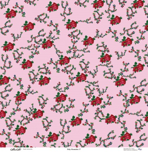 Holy Mountains 17 - papier jednostronny - jasny róż - motywy góralskie