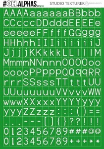Studio tekturek - OH, ALPHASstic - zestaw naklejek - zielony