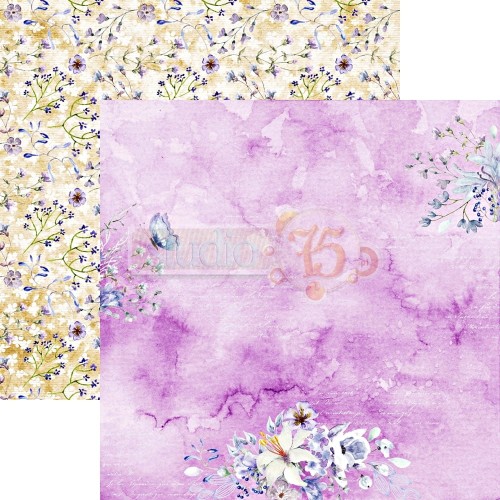 Dwustronny papier do scrapbookingu Violet love 01 - 30x30 - Studio 75.jpg