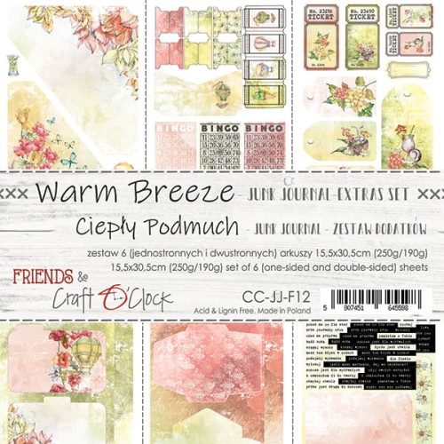 WARM BREEZE - JUNK JOURNAL SET - ZESTAW DODATKÓW