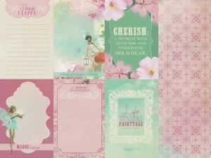 Kaisercraft - Enchanted Garden 12x12 Scrapbook Paper Soft Whispe